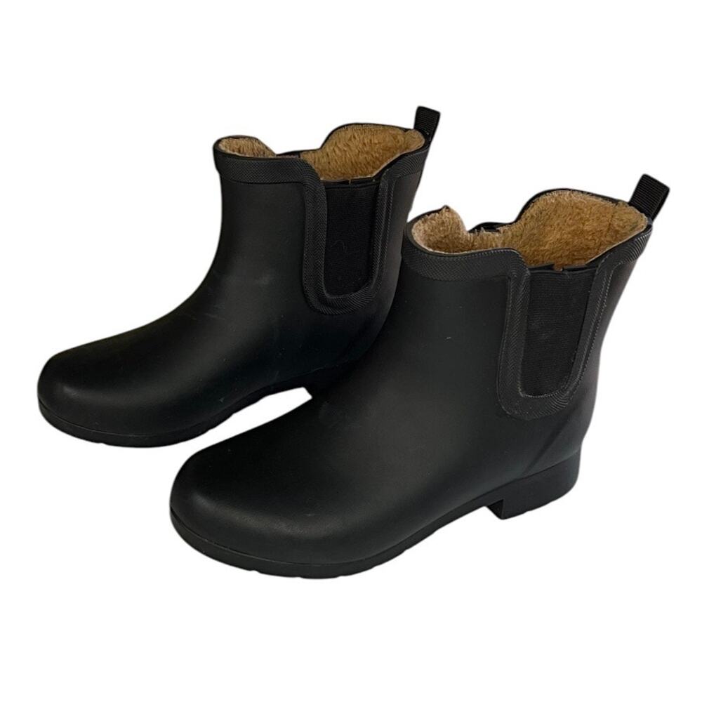 Chooka delridge Black Rubber boots rain ankle casual neutral workwear outdoors